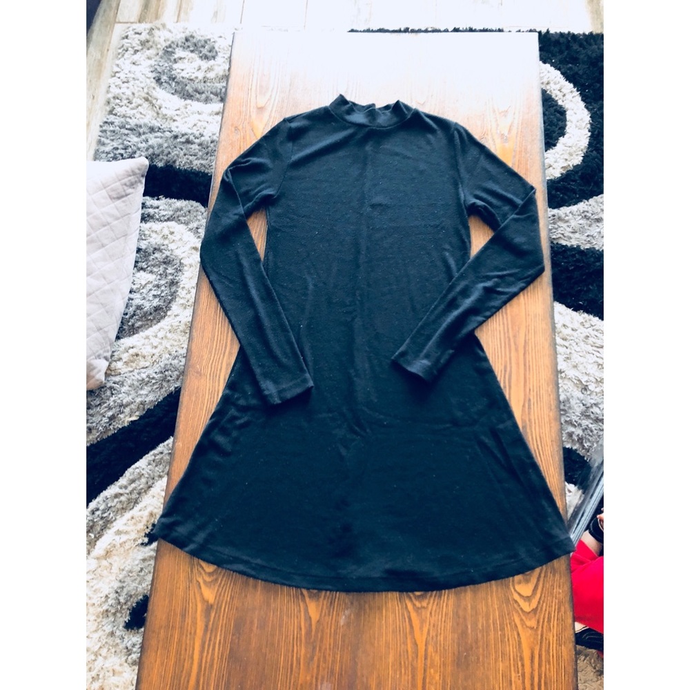 LBD high neck mini black dress